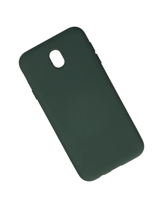 Newface Samsung Galaxy J7 Pro / J730 Kılıf Nano içi Kadife Silikon - Koyu Yeşil
