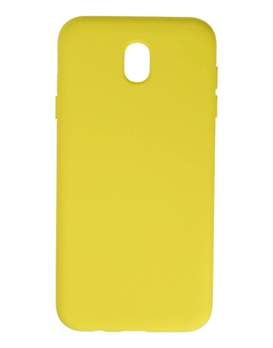 Newface Samsung Galaxy J7 Pro / J730 Kılıf Nano içi Kadife Silikon - Sarı