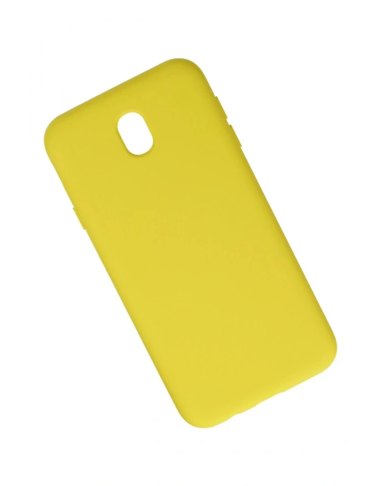 Newface Samsung Galaxy J7 Pro / J730 Kılıf Nano içi Kadife Silikon - Sarı