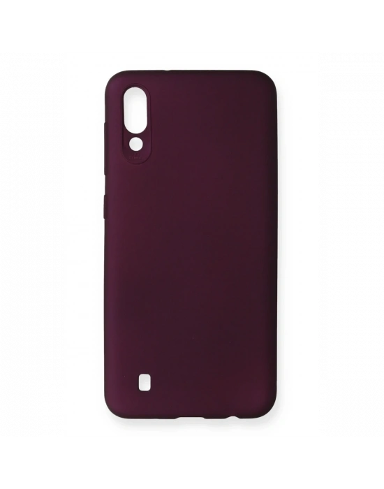 Newface Samsung Galaxy M10 Kılıf First Silikon - Mürdüm