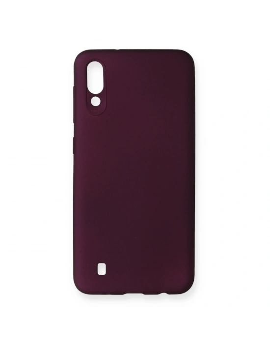 Newface Samsung Galaxy M10 Kılıf First Silikon - Mürdüm