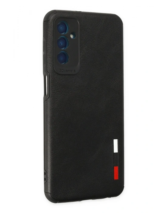 Newface Samsung Galaxy M13 Kılıf Loop Deri Silikon - Siyah