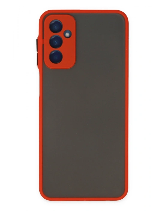 Newface Samsung Galaxy M13 Kılıf Montreal Silikon Kapak - Kırmızı