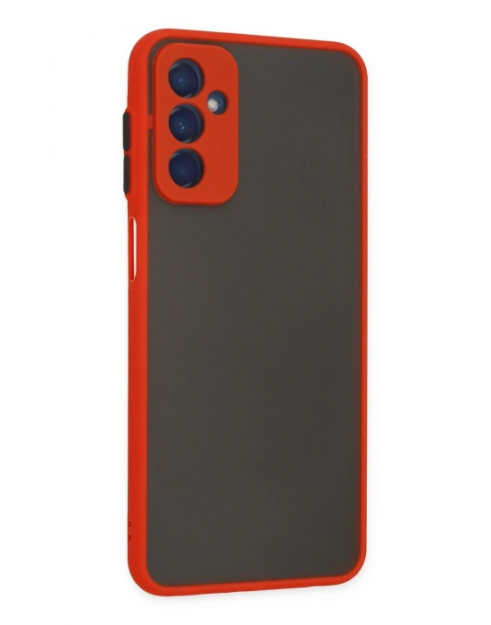 Newface Samsung Galaxy M13 Kılıf Montreal Silikon Kapak - Kırmızı