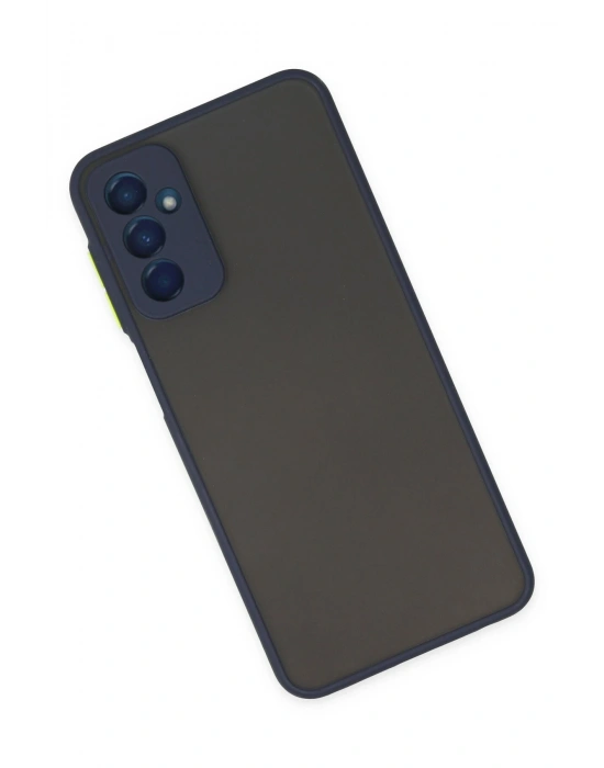 Newface Samsung Galaxy M13 Kılıf Montreal Silikon Kapak - Lacivert