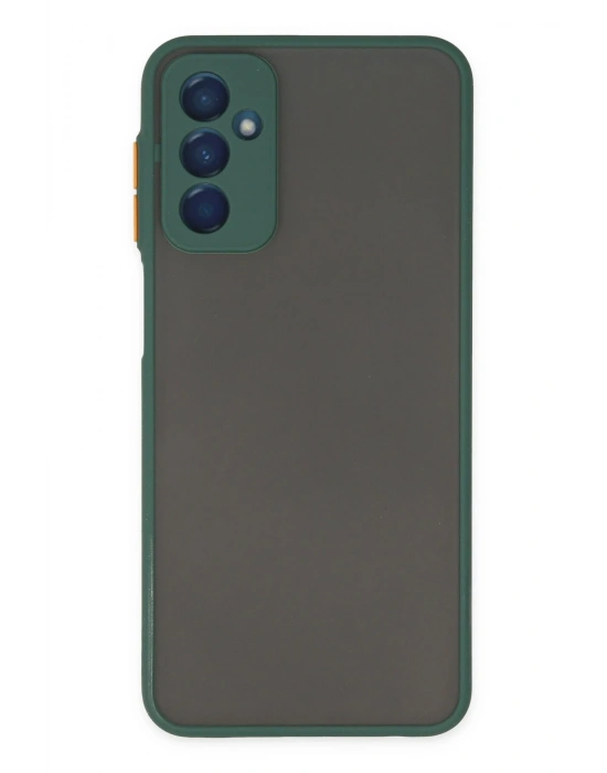 Newface Samsung Galaxy M13 Kılıf Montreal Silikon Kapak - Yeşil