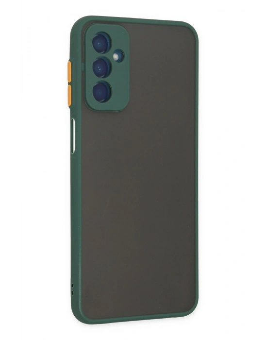 Newface Samsung Galaxy M13 Kılıf Montreal Silikon Kapak - Yeşil