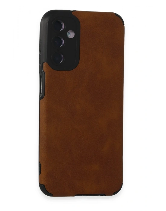 Newface Samsung Galaxy M14 5G Kılıf Loop Deri Silikon - Kahverengi