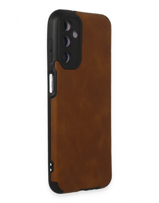 Newface Samsung Galaxy M14 5G Kılıf Loop Deri Silikon - Kahverengi