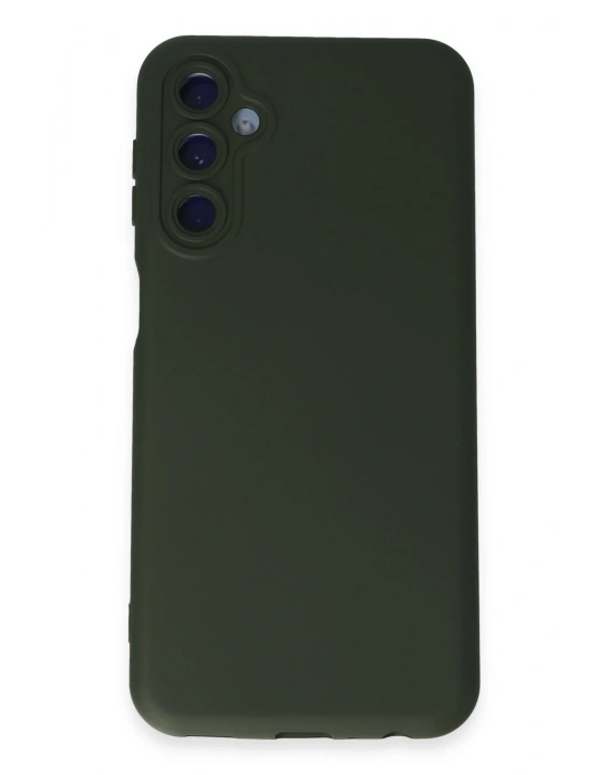 Newface Samsung Galaxy M14 5G Kılıf Nano içi Kadife Silikon - Koyu Yeşil