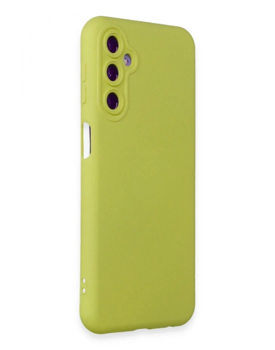 Newface Samsung Galaxy M14 5G Kılıf Nano içi Kadife Silikon - Sarı