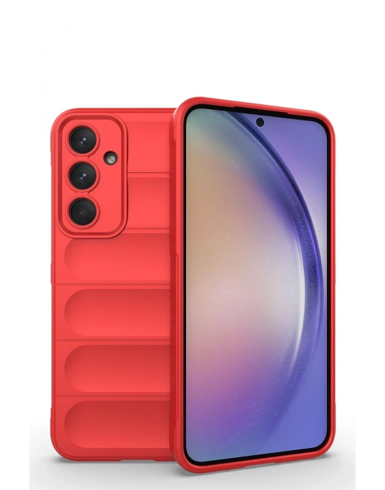 Newface Samsung Galaxy M14 5G Kılıf Optimum Silikon - Kırmızı