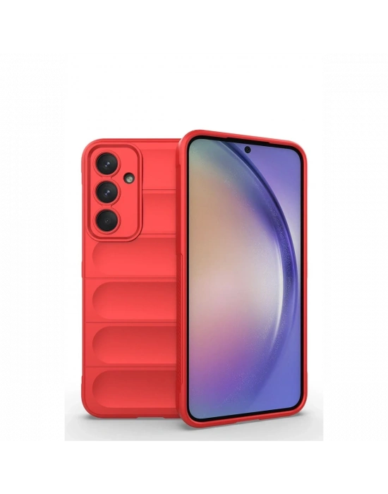 Newface Samsung Galaxy M14 5G Kılıf Optimum Silikon - Kırmızı