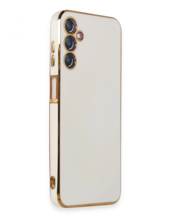 Newface Samsung Galaxy M14 5G Kılıf Volet Silikon - Beyaz