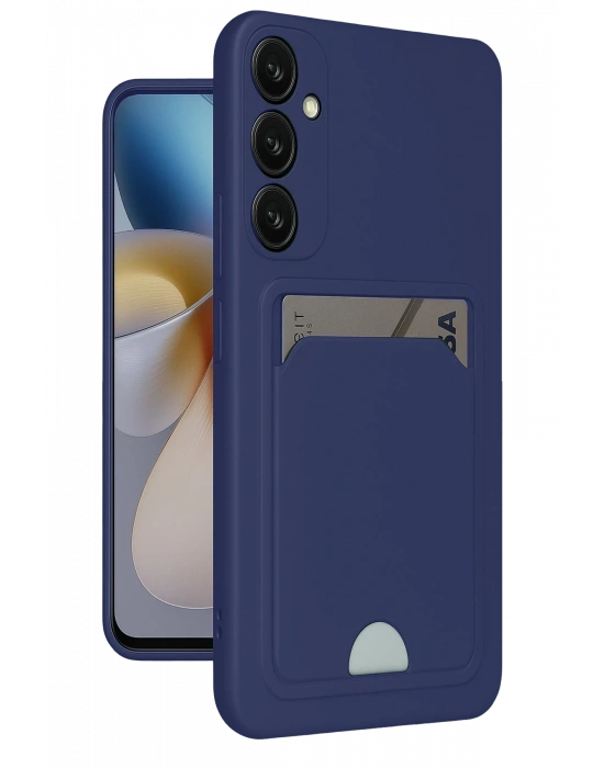 Newface Samsung Galaxy M15 Kelvin Kartvizitli Silikon - Lacivert