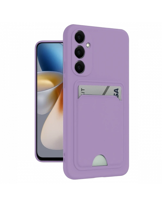 Newface Samsung Galaxy M15 Kelvin Kartvizitli Silikon - Lila