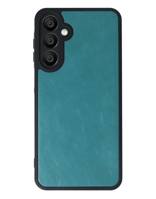 Newface Samsung Galaxy M15 Kılıf Aras Deri Kapak - Açık Yeşil