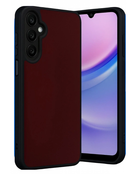 Newface Samsung Galaxy M15 Kılıf Aras Deri Kapak - Bordo