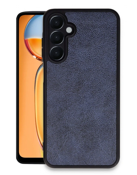 Newface Samsung Galaxy M15 Kılıf Aras Deri Kapak - Lacivert