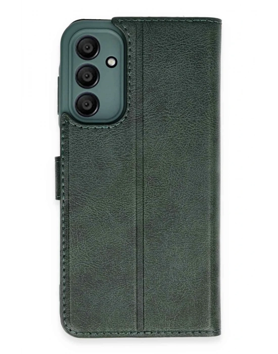 Newface Samsung Galaxy M15 Kılıf Trend S Plus Kapaklı Kılıf - Yeşil