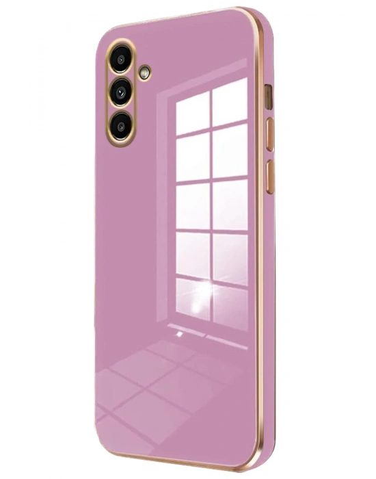 Newface Samsung Galaxy M15 Kılıf Volet Silikon - Mor