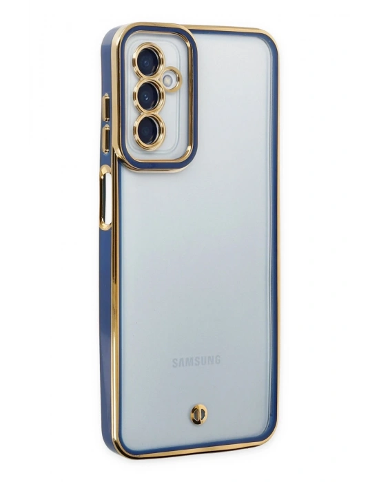 Newface Samsung Galaxy M23 Kılıf Liva Lens Silikon - Mavi