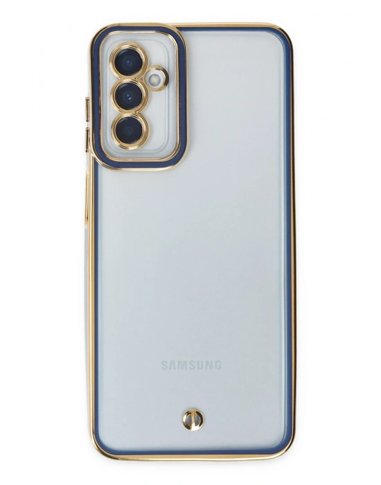 Newface Samsung Galaxy M23 Kılıf Liva Lens Silikon - Mavi