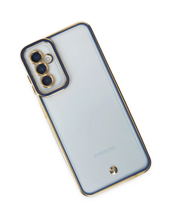 Newface Samsung Galaxy M23 Kılıf Liva Lens Silikon - Mavi