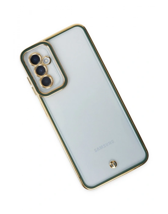 Newface Samsung Galaxy M23 Kılıf Liva Lens Silikon - Yeşil