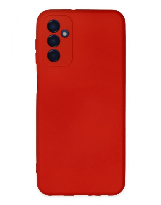 Newface Samsung Galaxy M23 Kılıf Nano içi Kadife Silikon - Kırmızı