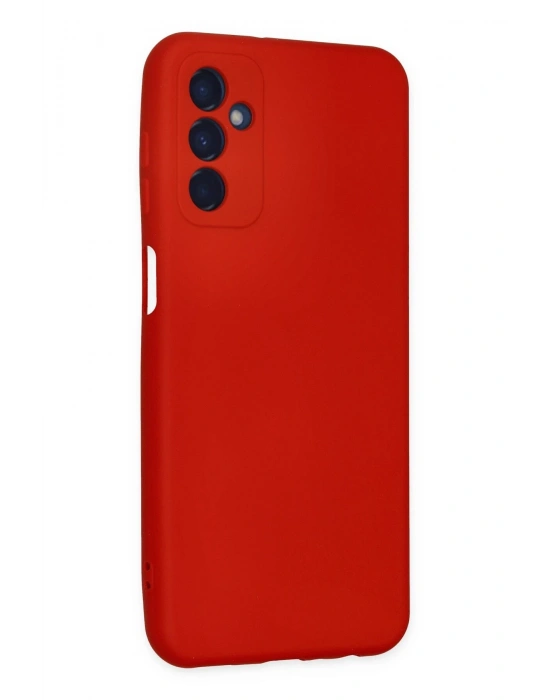 Newface Samsung Galaxy M23 Kılıf Nano içi Kadife Silikon - Kırmızı