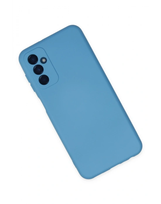 Newface Samsung Galaxy M23 Kılıf Nano içi Kadife Silikon - Mavi