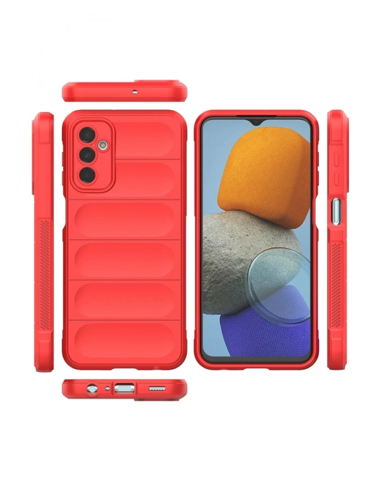 Newface Samsung Galaxy M23 Kılıf Optimum Silikon - Kırmızı