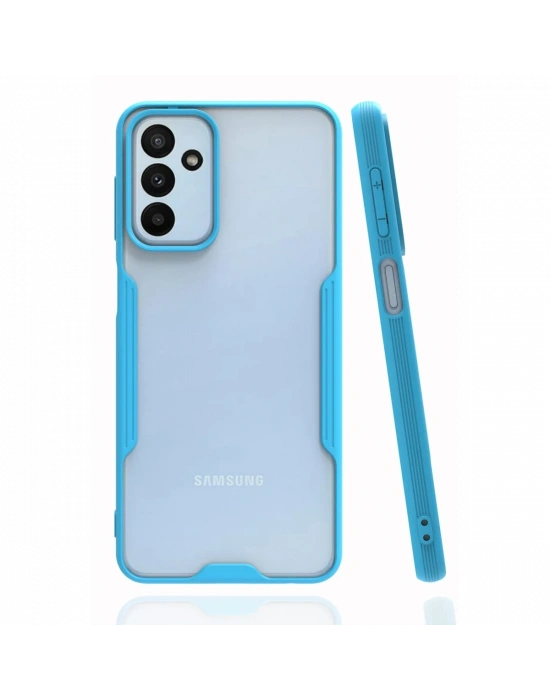 Newface Samsung Galaxy M23 Kılıf Platin Silikon - Mavi