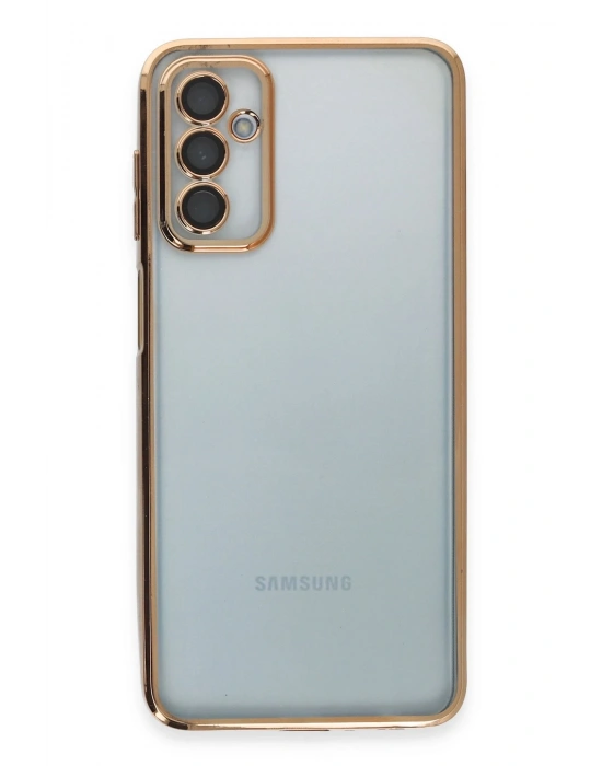 Newface Samsung Galaxy M23 Kılıf Razer Lensli Silikon - Gold