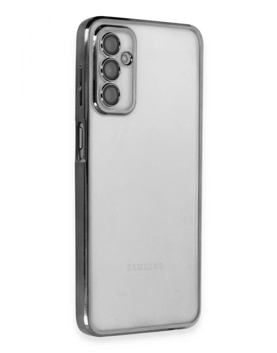 Newface Samsung Galaxy M23 Kılıf Razer Lensli Silikon - Siyah