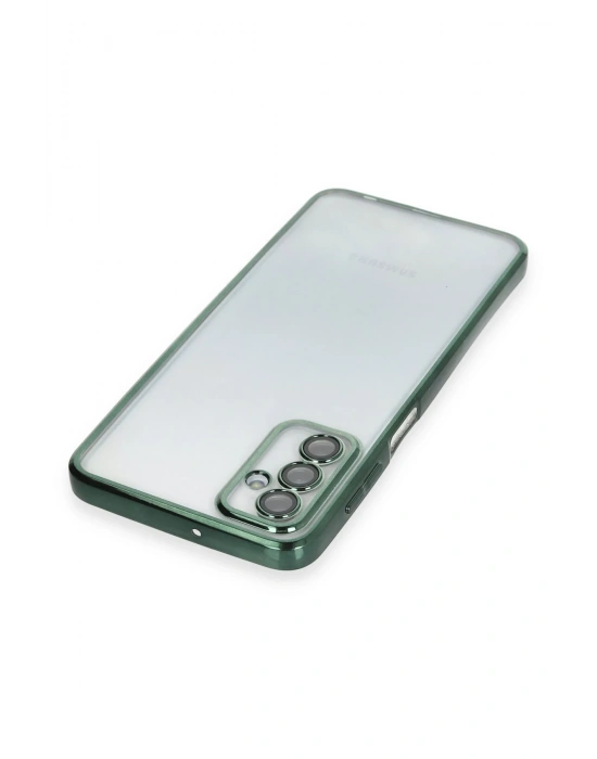 Newface Samsung Galaxy M23 Kılıf Razer Lensli Silikon - Yeşil