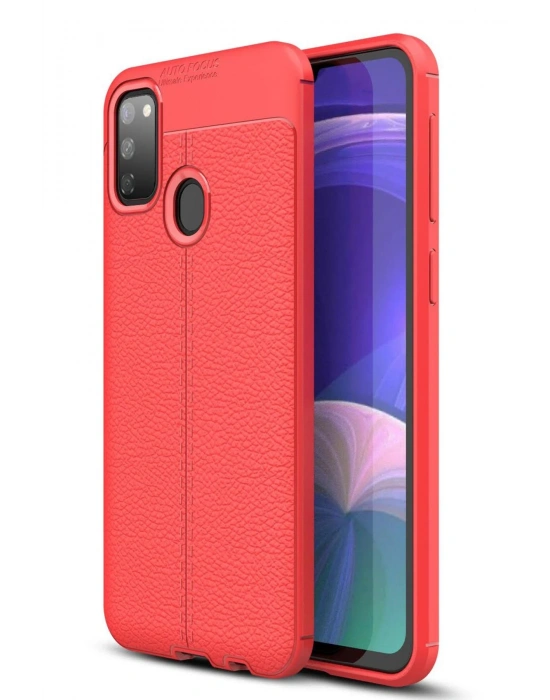 Newface Samsung Galaxy M30S Kılıf Auto Focus Kapak - Kırmızı