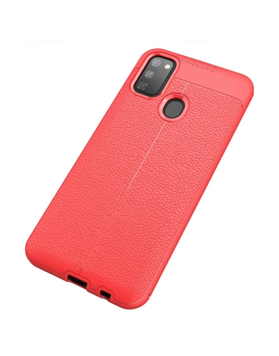 Newface Samsung Galaxy M30S Kılıf Auto Focus Kapak - Kırmızı