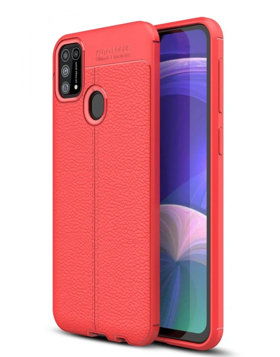 Newface Samsung Galaxy M31 Kılıf Auto Focus Kapak - Kırmızı