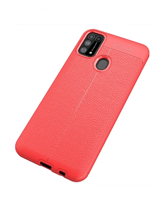 Newface Samsung Galaxy M31 Kılıf Auto Focus Kapak - Kırmızı