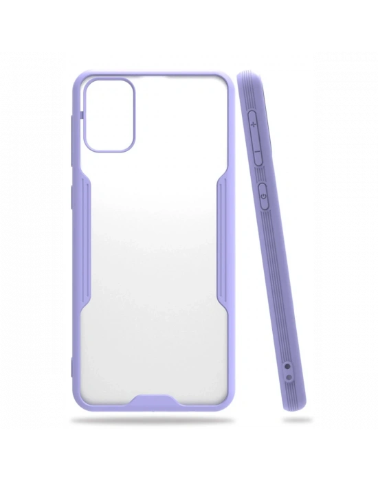 Newface Samsung Galaxy M31 Kılıf Platin Silikon - Lila