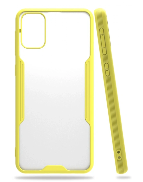 Newface Samsung Galaxy M31 Kılıf Platin Silikon - Sarı