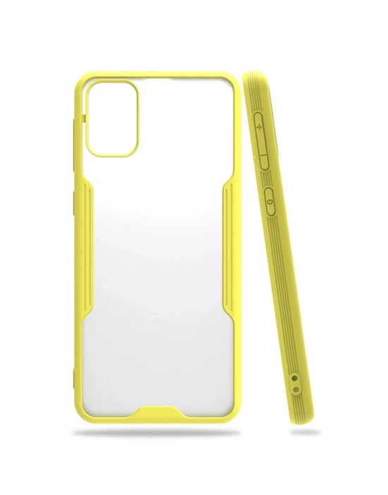 Newface Samsung Galaxy M31 Kılıf Platin Silikon - Sarı