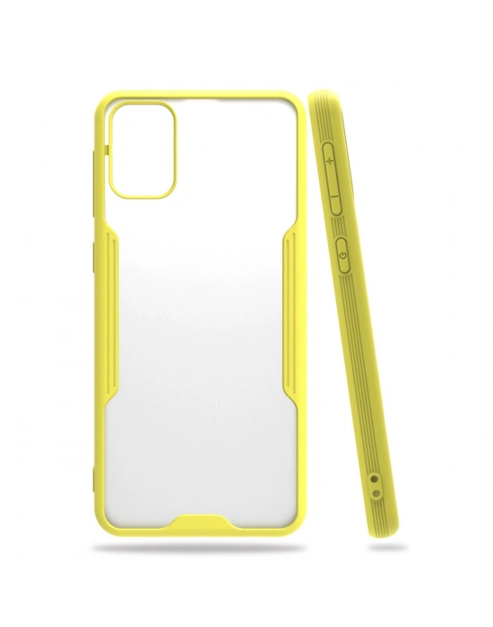 Newface Samsung Galaxy M31 Kılıf Platin Silikon - Sarı