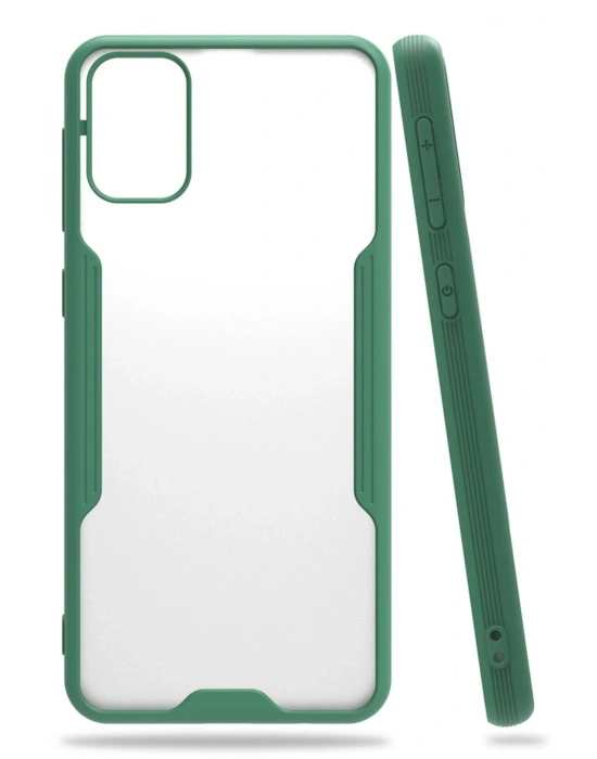 Newface Samsung Galaxy M31 Kılıf Platin Silikon - Yeşil