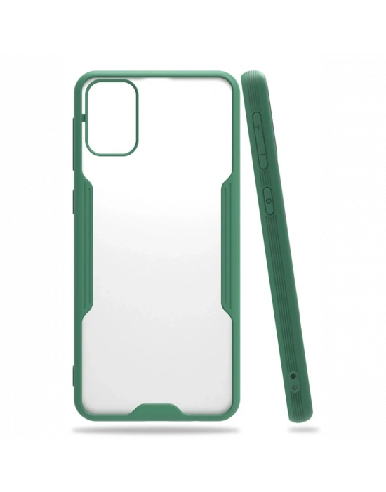 Newface Samsung Galaxy M31 Kılıf Platin Silikon - Yeşil