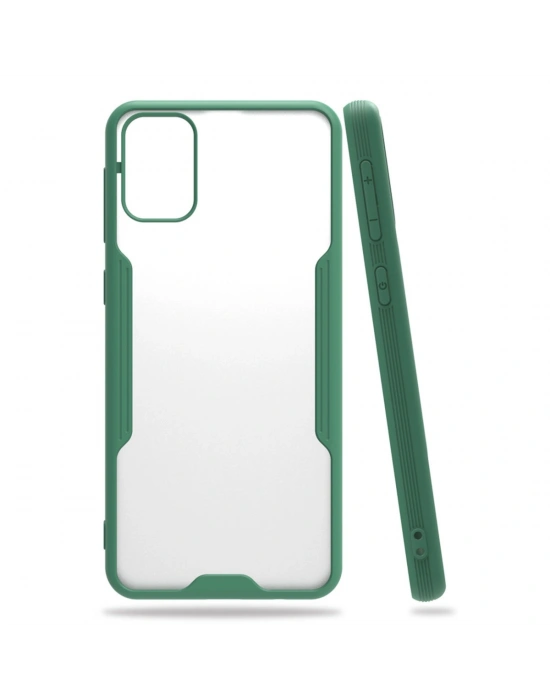 Newface Samsung Galaxy M31 Kılıf Platin Silikon - Yeşil