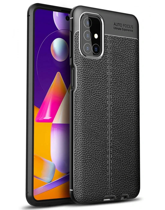 Newface Samsung Galaxy M31S Kılıf Auto Focus Kapak - Siyah