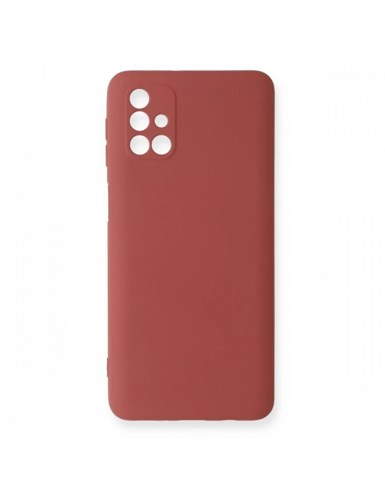 Newface Samsung Galaxy M31S Kılıf Nano içi Kadife Silikon - Kiremit